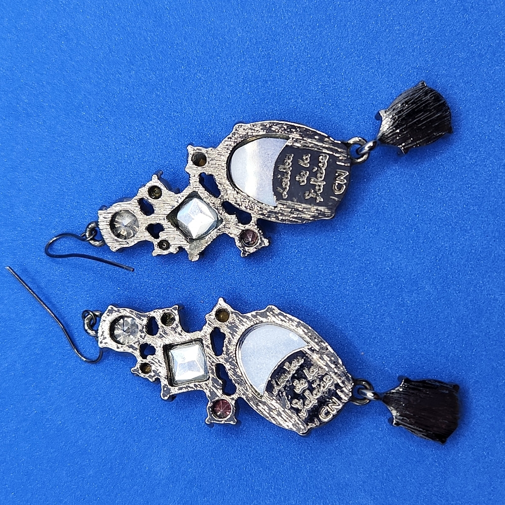 Antique Gem Stone Drop Earrings - Picture 3 of 5